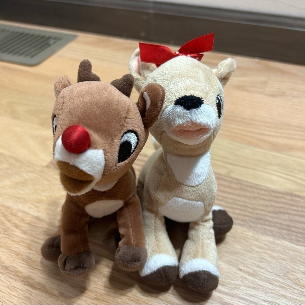 Rudolph the Red Nosed Reindeer Clarice Stuffed Plush Animal Bundle Lot Christmas